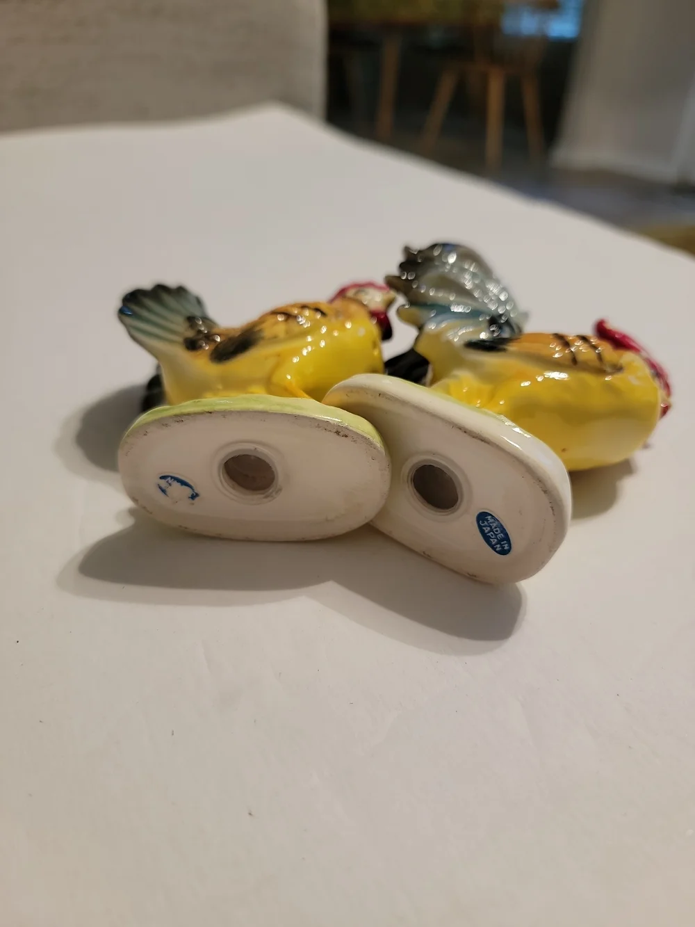 Vintage Set of Rooster and Hen Chicken Salt and Pepper Shakers Made In Japan